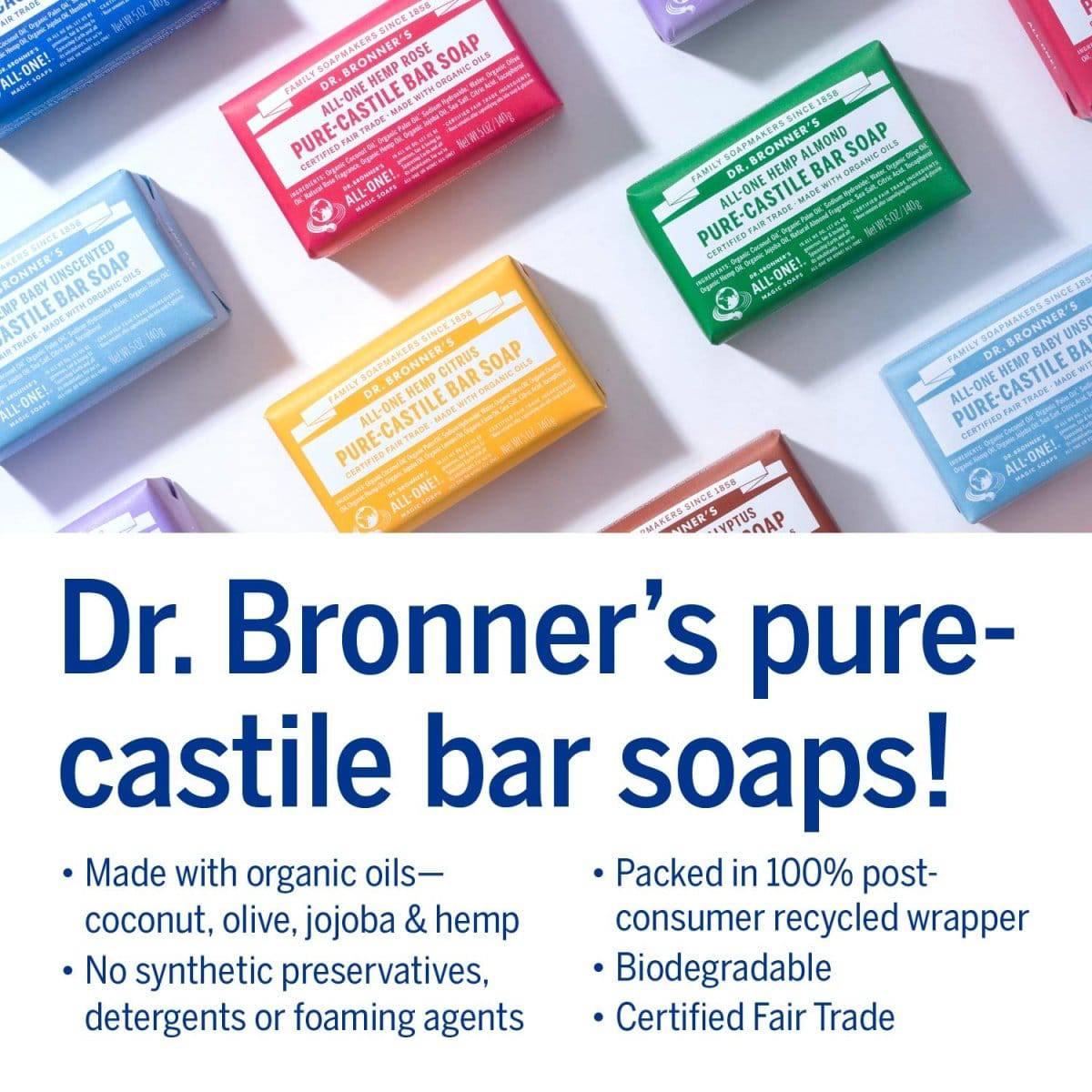 Dr. Bronner's Pure Castile Bar Soap 5 oz - NORTH RIVER OUTDOORS