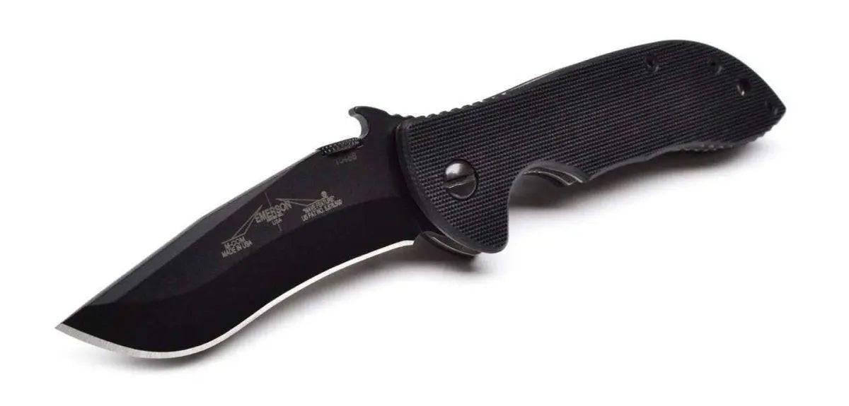 Emerson Mini Commander SF Plain Black Blade - NORTH RIVER OUTDOORS