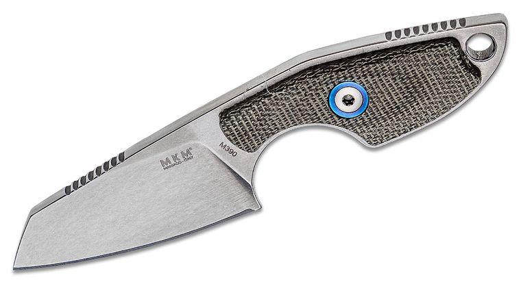 MKM Jesper Voxnaes Mikro 2 Neck Knife 1.97" M390, Green Micarta Handles - NORTH RIVER OUTDOORS