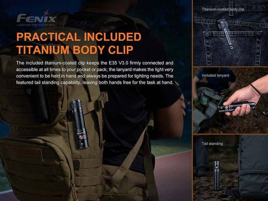 Fenix E35 V3.0 EDC Flashlight - NORTH RIVER OUTDOORS