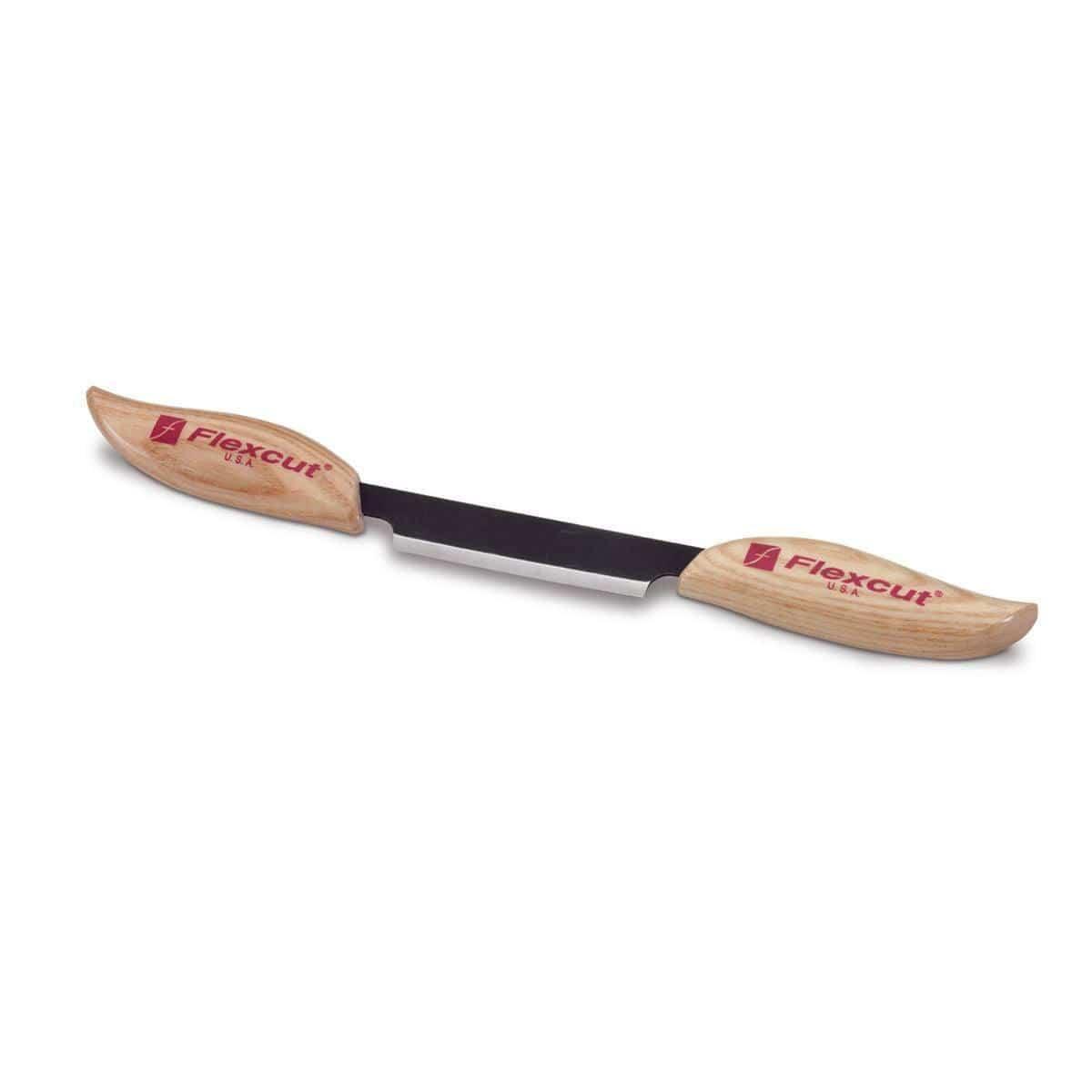 Flexcut KN25 3" Draw Knife with Leather Sheath (USA) - NORTH RIVER OUTDOORS