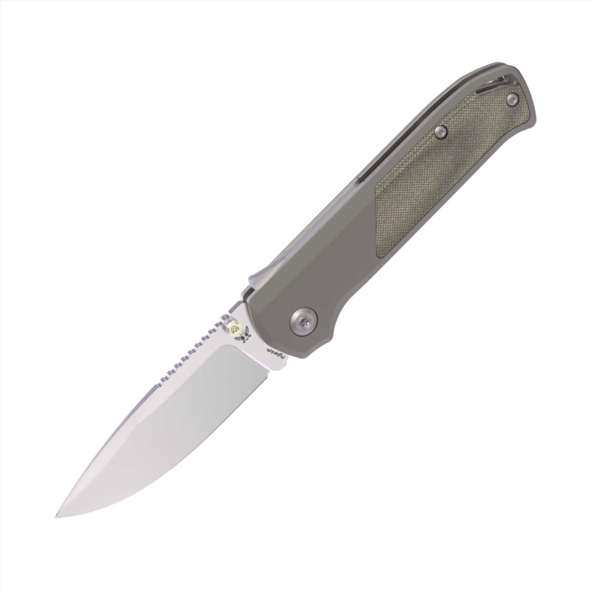 Flytanium Arcade Gunmetal Micarta Knife (Taiwan) - NORTH RIVER OUTDOORS