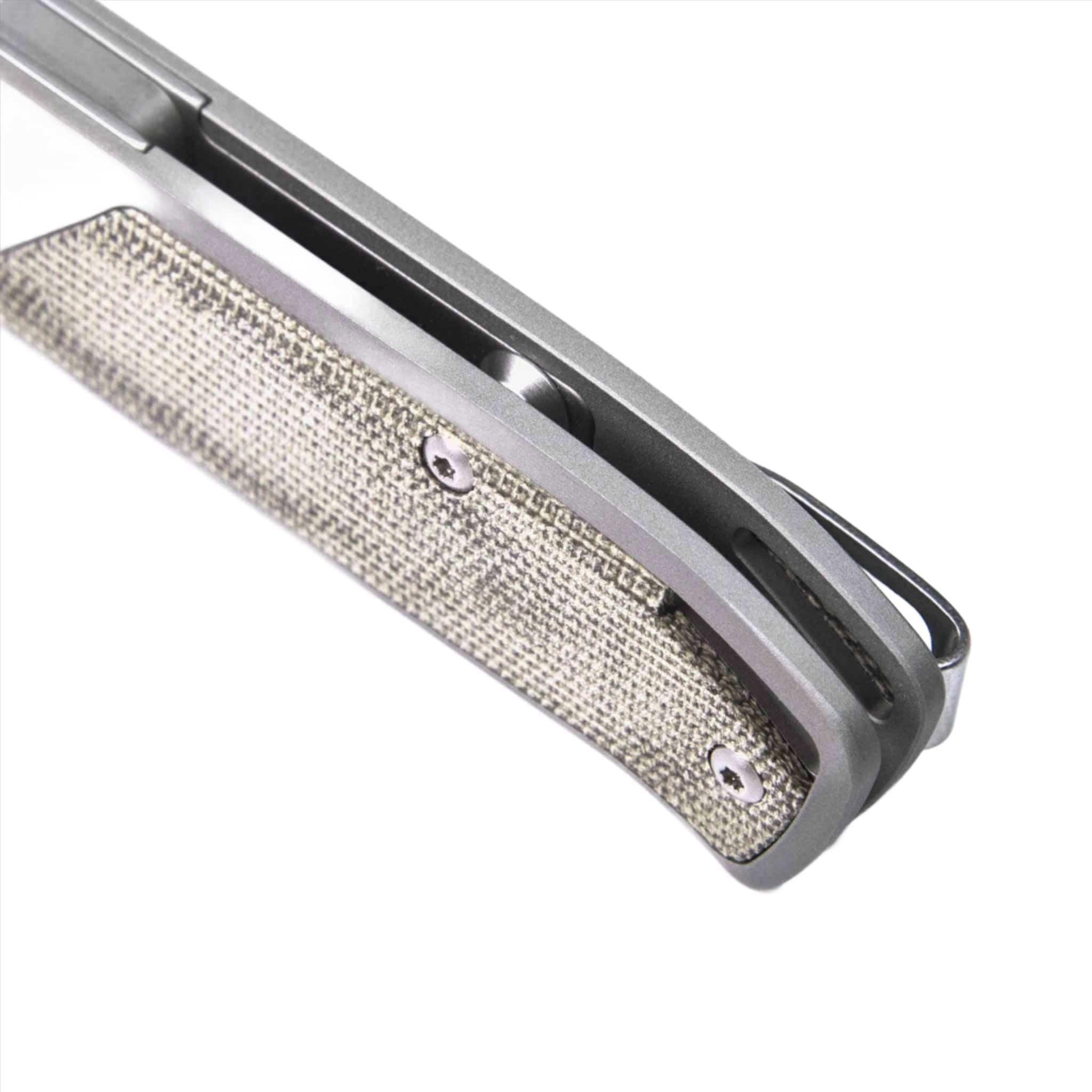 Flytanium Arcade Gunmetal Micarta Knife (Taiwan) - NORTH RIVER OUTDOORS