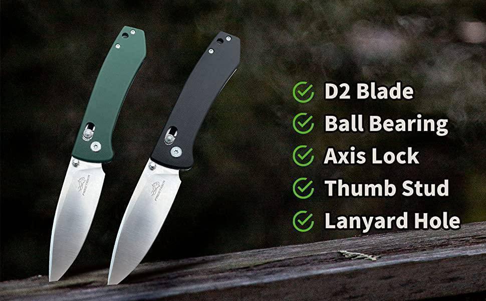 FreeTiger FT2103 Axis Lock Folding Knife D2 3.35" - NORTH RIVER OUTDOORS