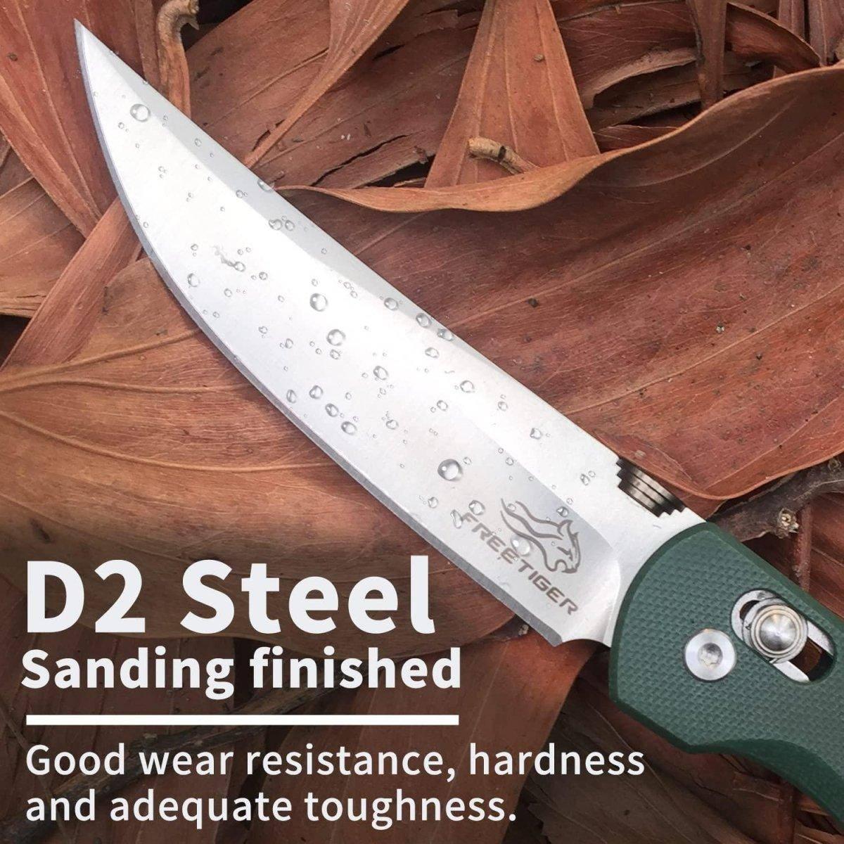 FreeTiger FT31-GR Axis Lock Folding Knife D2 3.43 - NORTH RIVER OUTDOORS