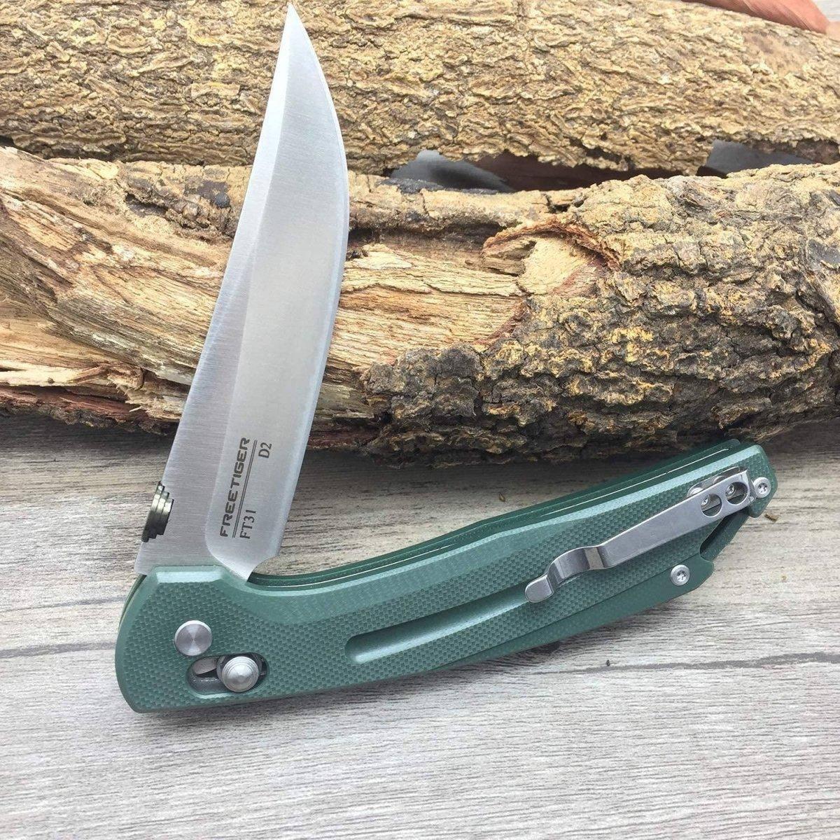 FreeTiger FT31-GR Axis Lock Folding Knife D2 3.43 - NORTH RIVER OUTDOORS