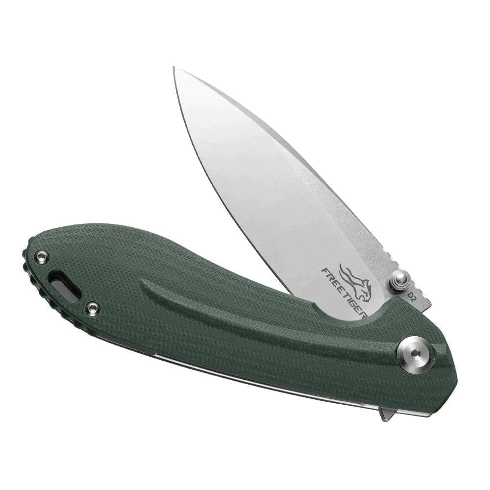 FreeTiger FT41 D2 G10 Flipper Ball Bearing Folding Pocket Knife - NORTH RIVER OUTDOORS