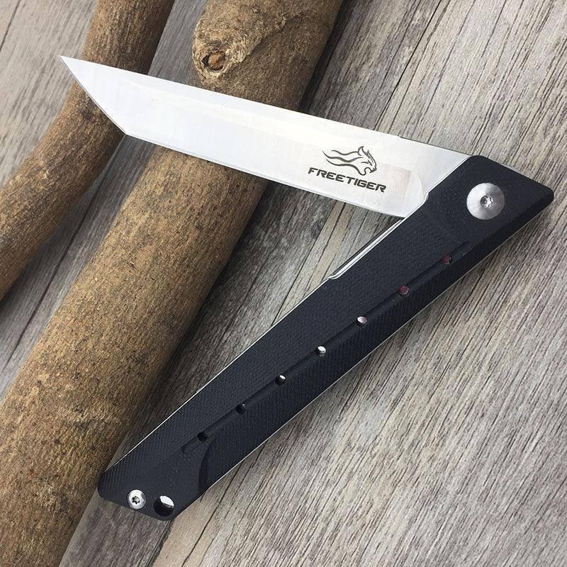 FreeTiger FT902 Flipper Folding Knife 3.54” D2 Blade G10 - NORTH RIVER OUTDOORS