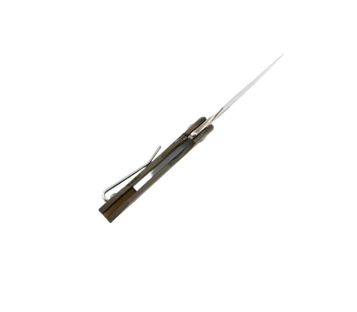 Custom GiantMouse ACE Riv Ti Framelock Brown Titanium Folding Knife - NORTH RIVER OUTDOORS