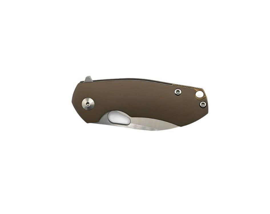 Custom GiantMouse ACE Riv Ti Framelock Brown Titanium Folding Knife - NORTH RIVER OUTDOORS