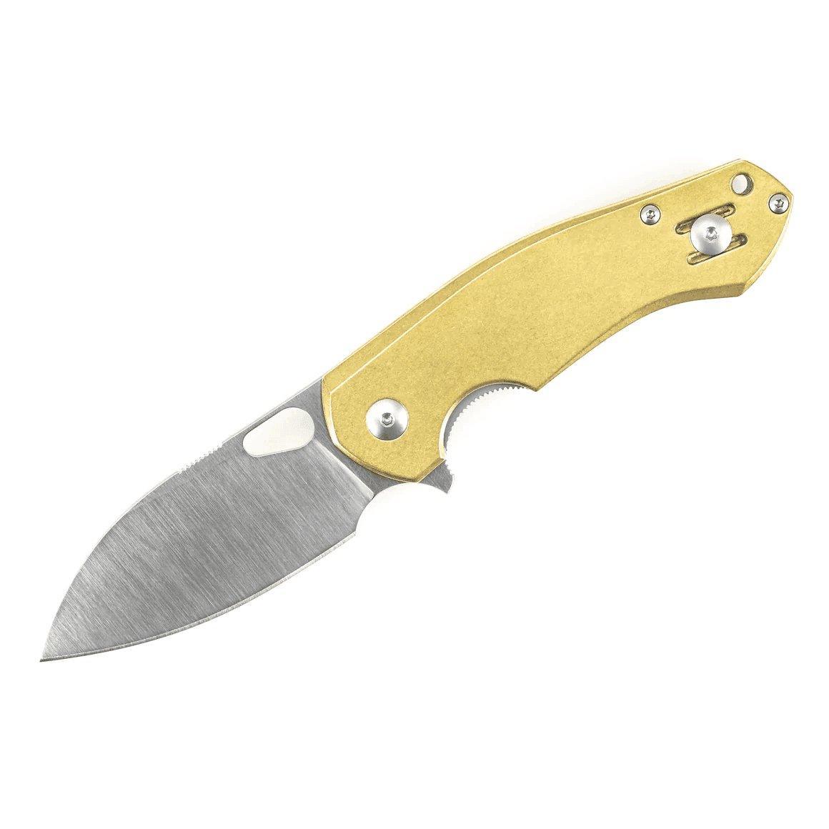 GiantMouse ACE Biblio Brass Folding Knife - NORTH RIVER OUTDOORS