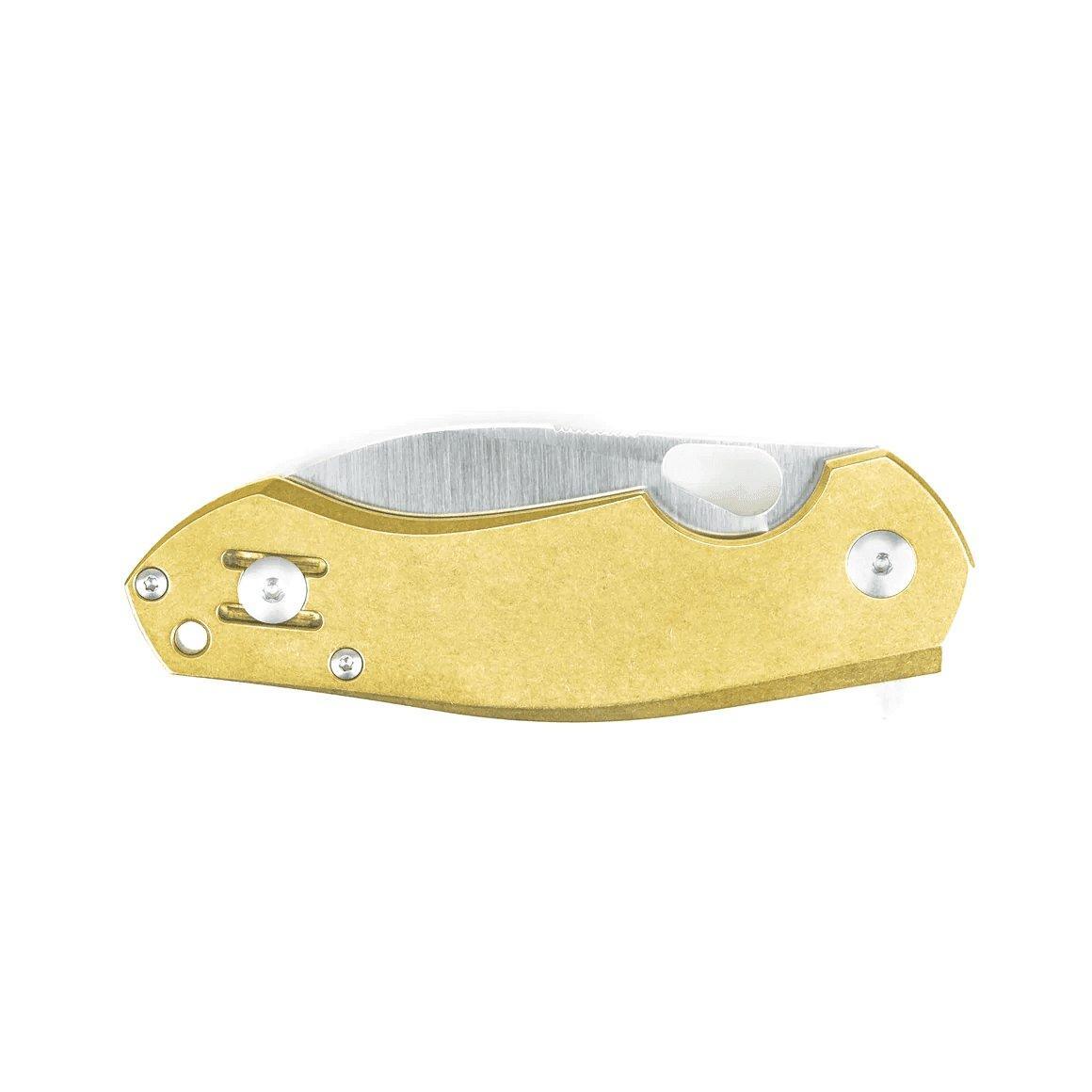 GiantMouse ACE Biblio Brass Folding Knife - NORTH RIVER OUTDOORS