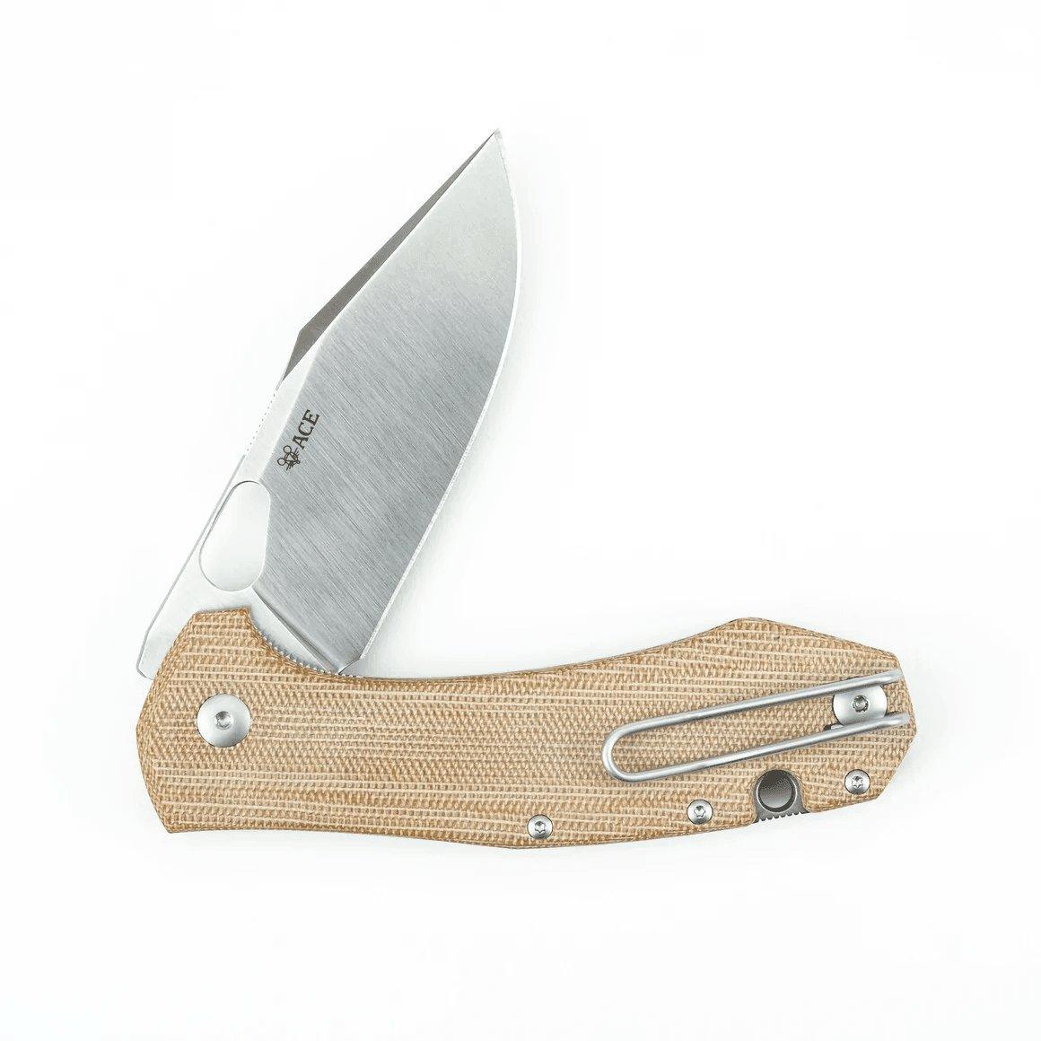 GiantMouse ACE Grand Natural Canvas Folding Knife - NORTH RIVER OUTDOORS