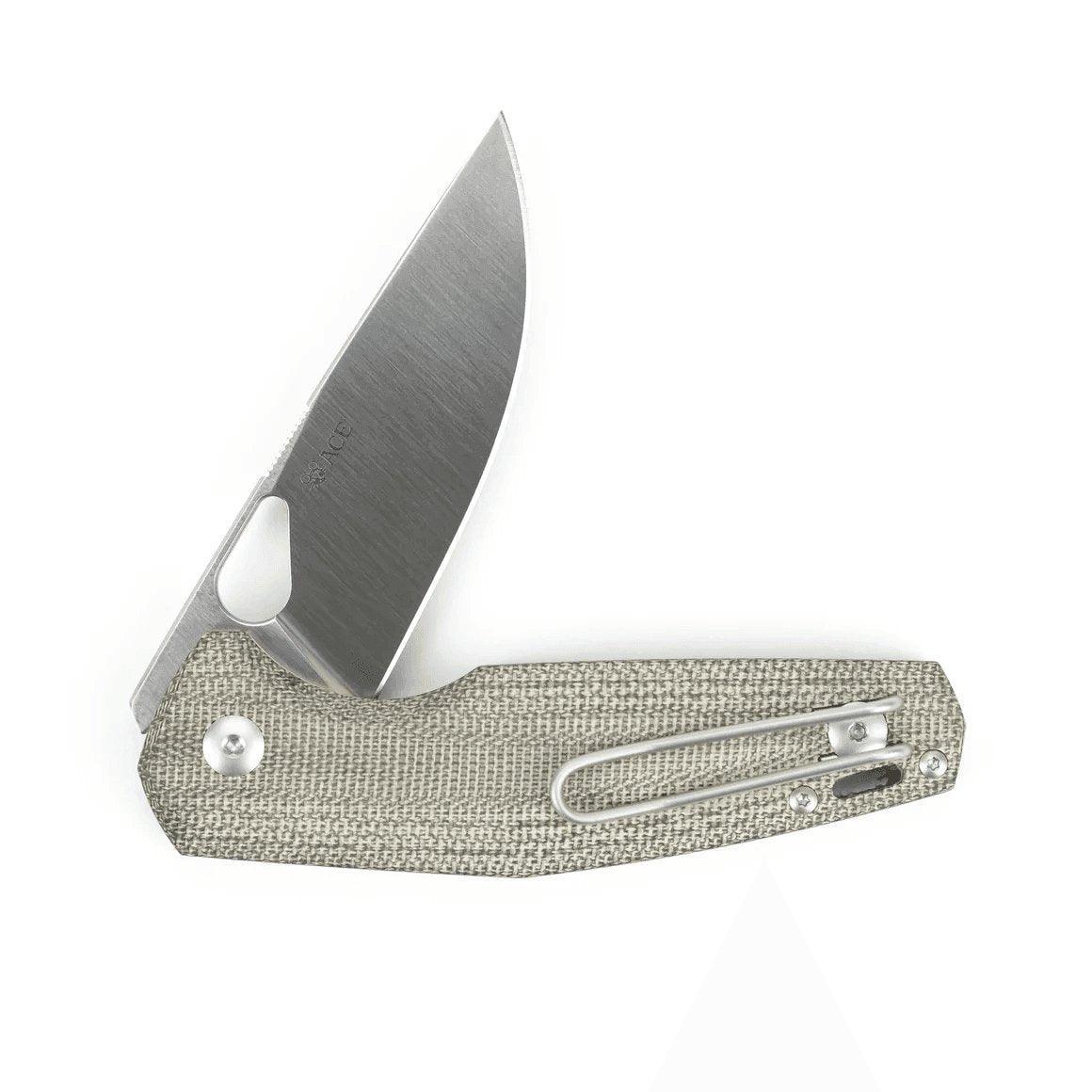 GiantMouse ACE Nimbus V2 Green Canvas Folding Knife - NORTH RIVER OUTDOORS