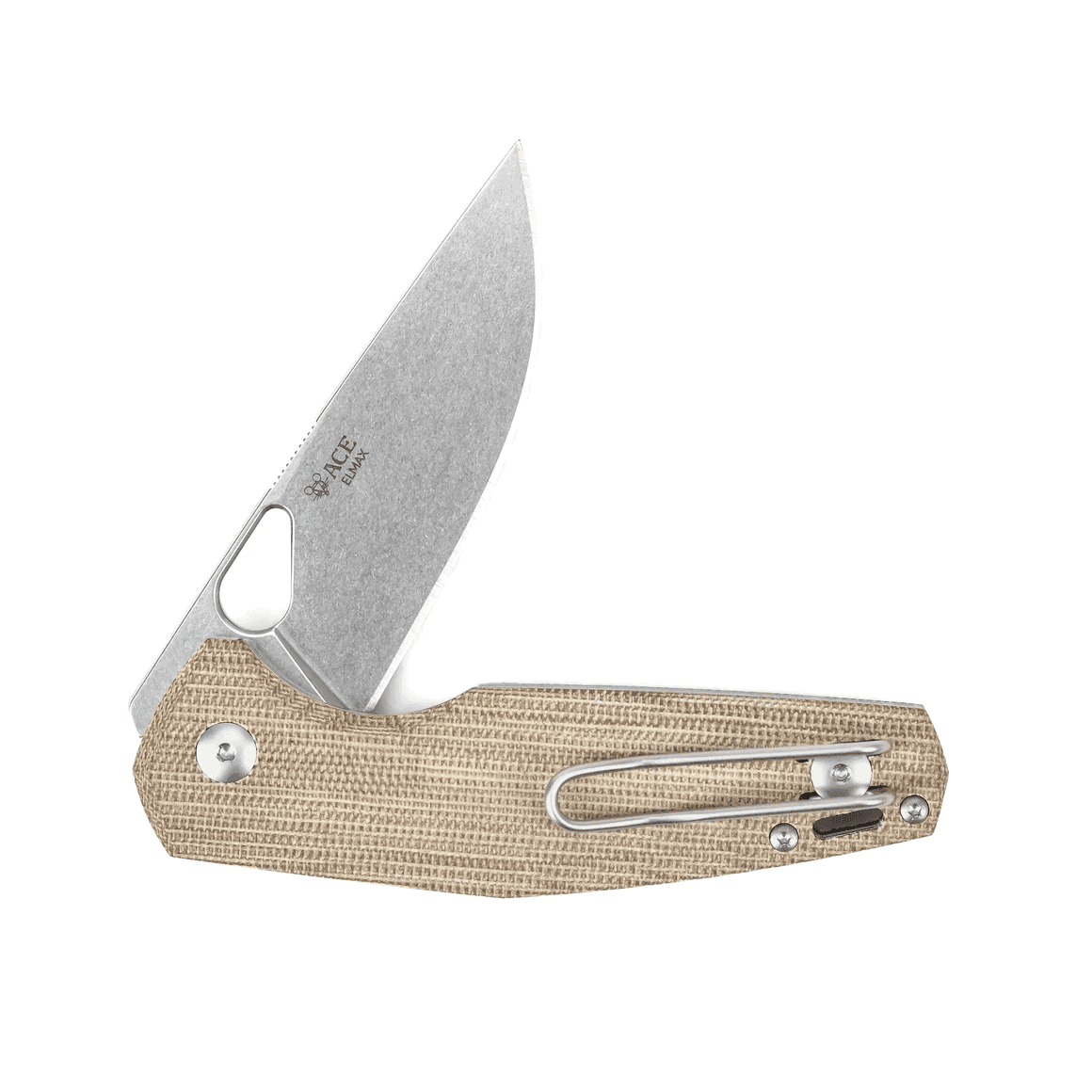 GiantMouse ACE Nimbus V2 Natural Canvas Folding Knife - NORTH RIVER OUTDOORS