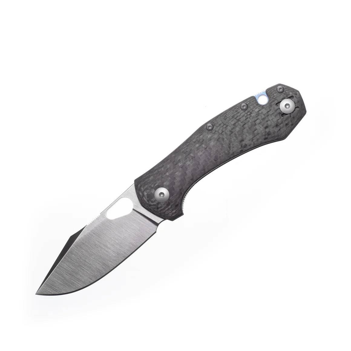 GiantMouse Atelier Folding Knife 2.875" Elmax Satin Blade Carbon Fiber Handles (Italy) - NORTH RIVER OUTDOORS