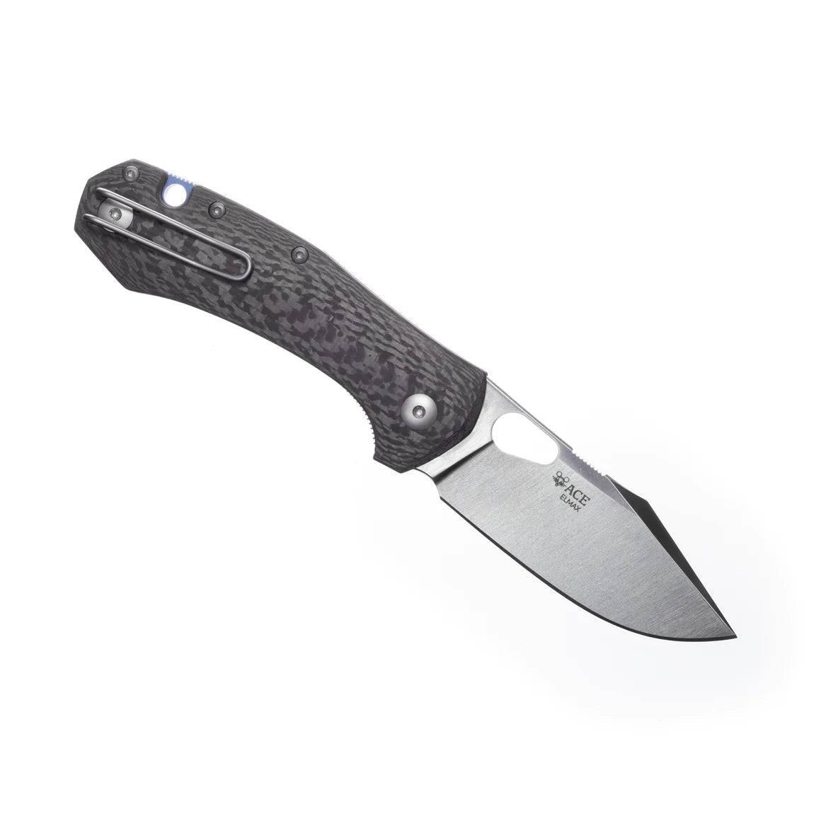 GiantMouse Atelier Folding Knife 2.875" Elmax Satin Blade Carbon Fiber Handles (Italy) - NORTH RIVER OUTDOORS