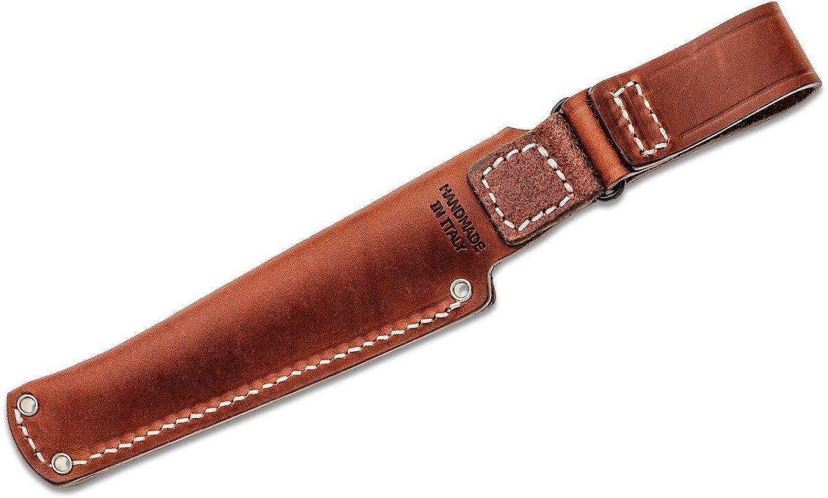 GiantMouse GMF2-P-G Fixed Blade Knife 3.62" N690 Black PVD Stonewashed Drop Point Green Micarta Leather Sheath - NORTH RIVER OUTDOORS