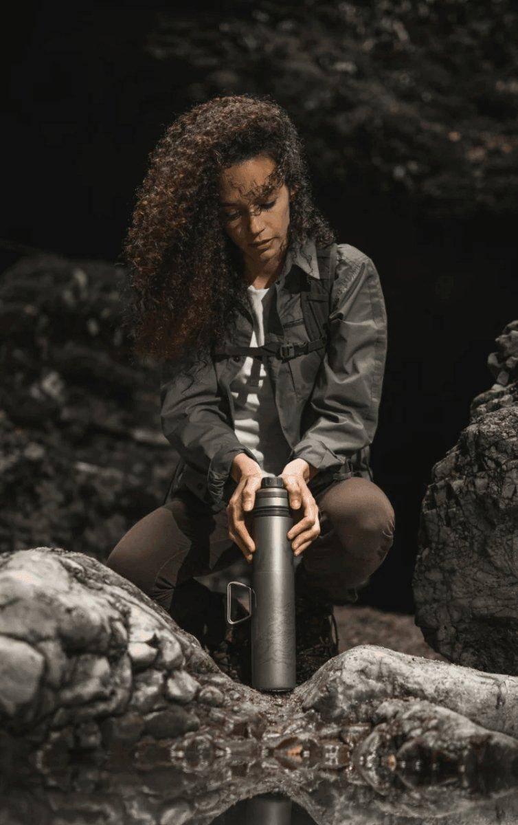 Grayl UltraPress Titanium Walter Filter & Purifier Bottle 16.9 fl. oz. - NORTH RIVER OUTDOORS