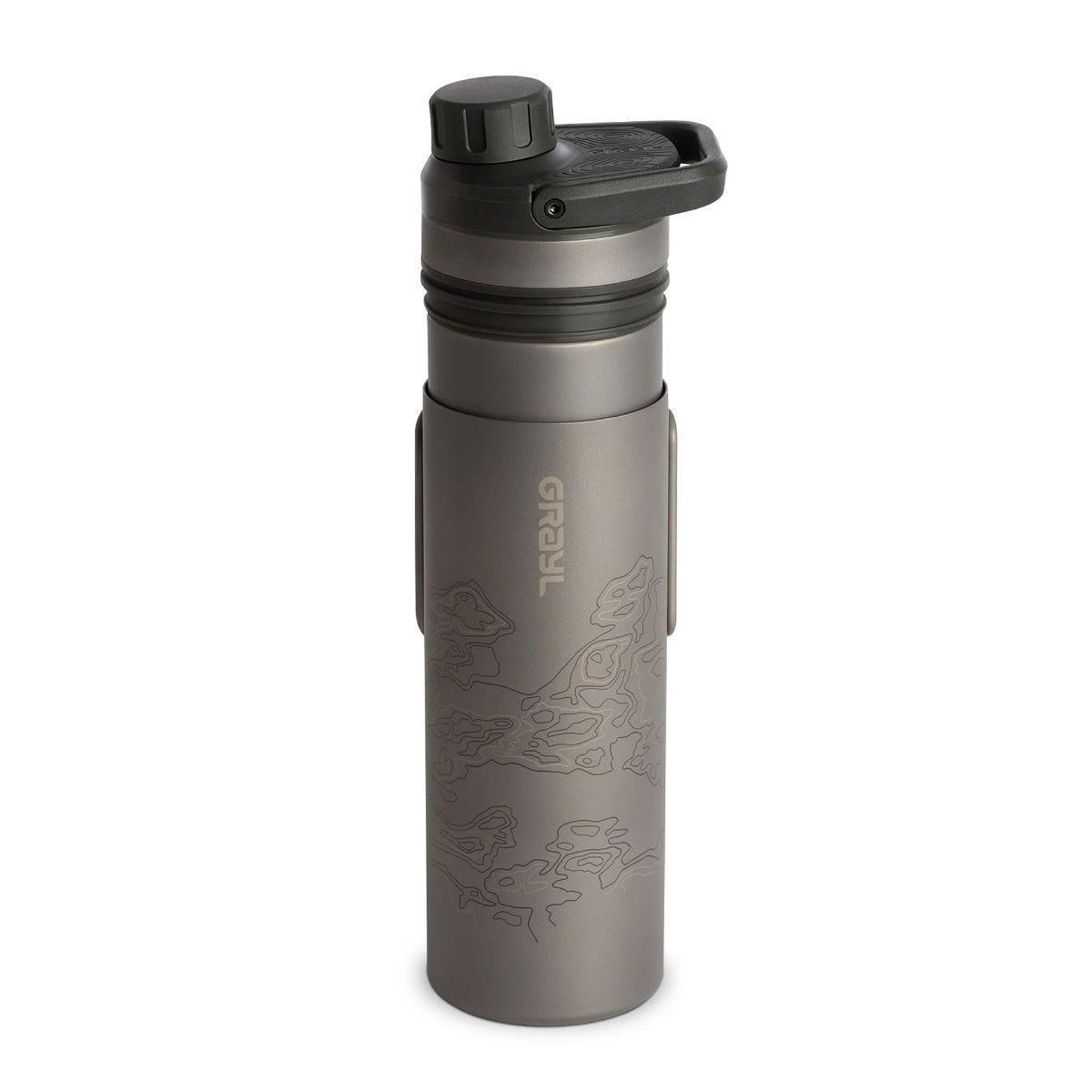 Grayl UltraPress Titanium Walter Filter & Purifier Bottle 16.9 fl. oz. - NORTH RIVER OUTDOORS