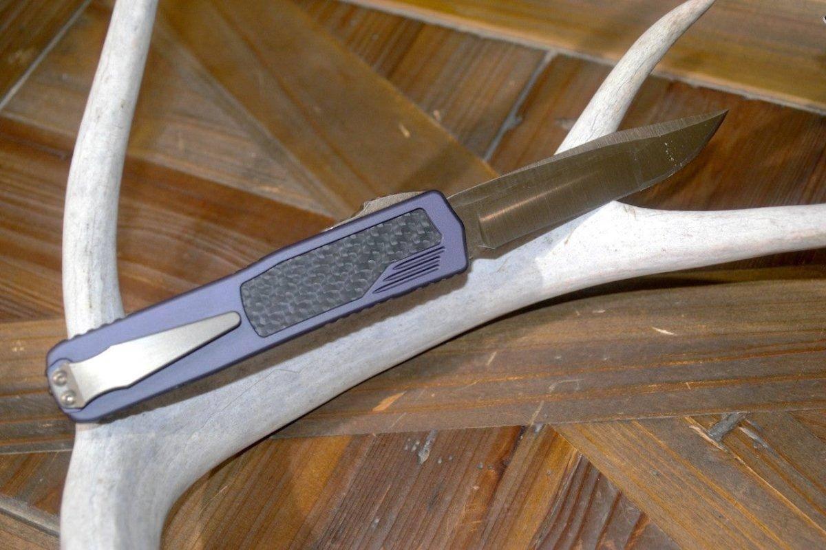 Guardian Tactical Custom Scout Bronze OTF Carbon Fiber Inlay (USA) Reese Weiland Hand Ground - NORTH RIVER OUTDOORS