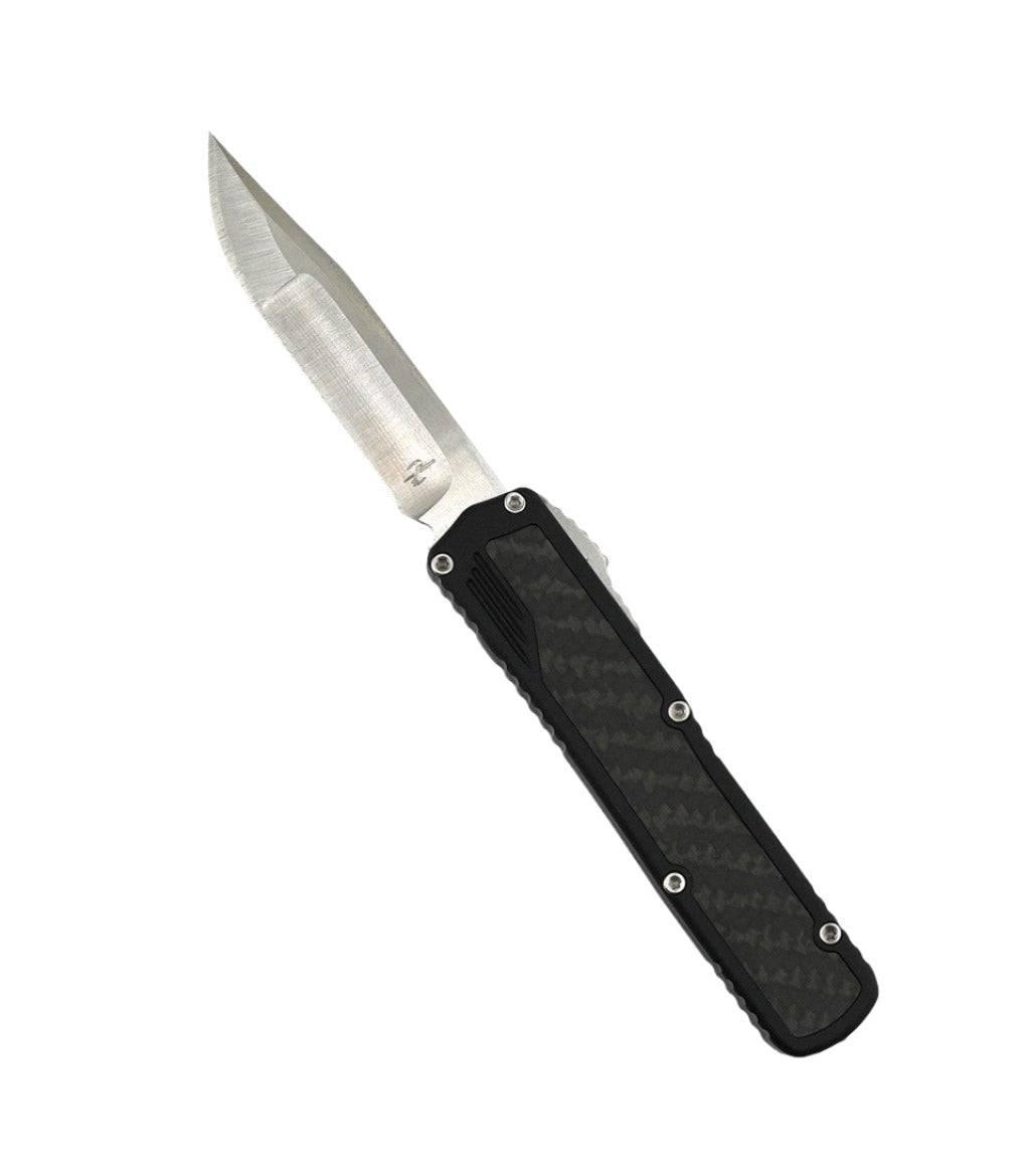 Guardian Tactical Custom Scout OTF Carbon Fiber Inlay (USA) Reese Weiland Hand Ground Satin - NORTH RIVER OUTDOORS