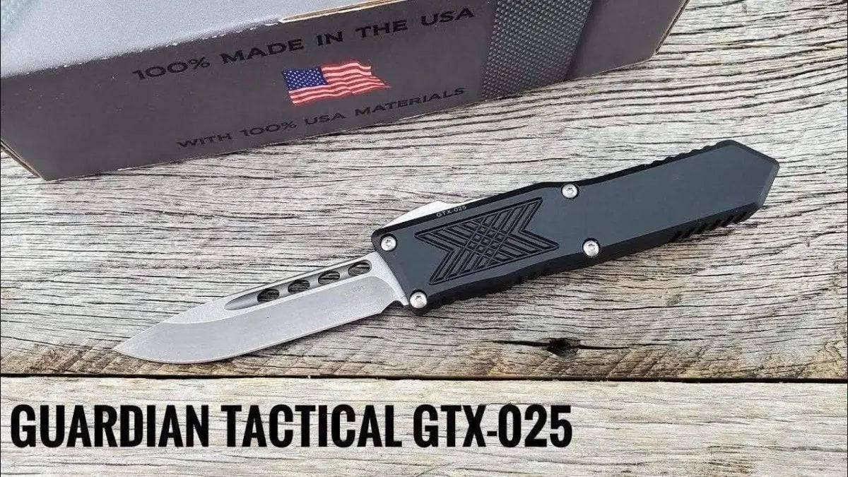 Guardian Tactical GTX-025 OTF Auto Knife (2.5" Stonewash) 12-3511 - NORTH RIVER OUTDOORS