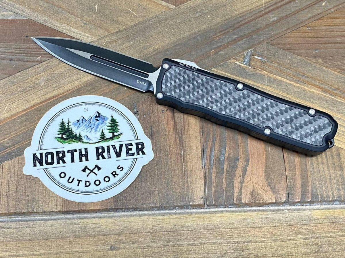 Guardian Tactical RECON-035 92231 Auto Knife Two Tone Double Edge Carbon Fiber - NORTH RIVER OUTDOORS