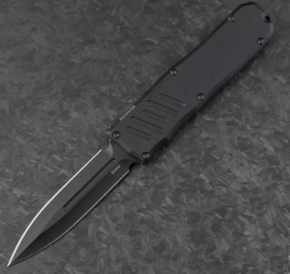 Guardian Tactical Recon-035 93131 D/E Auto Knife (3.25in Black) - NORTH RIVER OUTDOORS