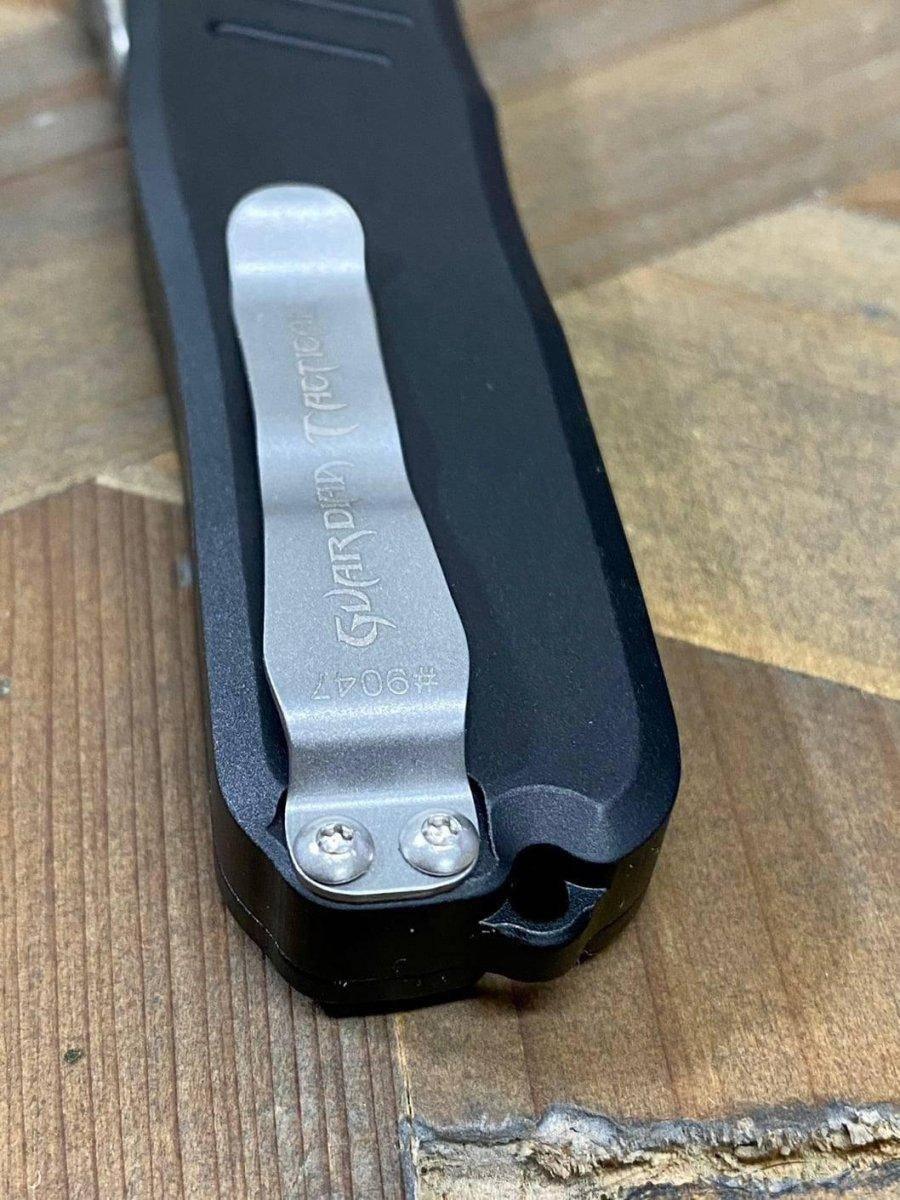 Guardian Tactical RECON-035 93232 Two Tone Black DE Serrated Auto Knife 3.3" - NORTH RIVER OUTDOORS