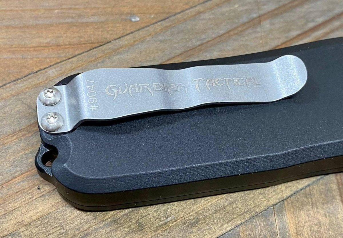 Guardian Tactical RECON-035 93232 Two Tone Black DE Serrated Auto Knife 3.3" - NORTH RIVER OUTDOORS