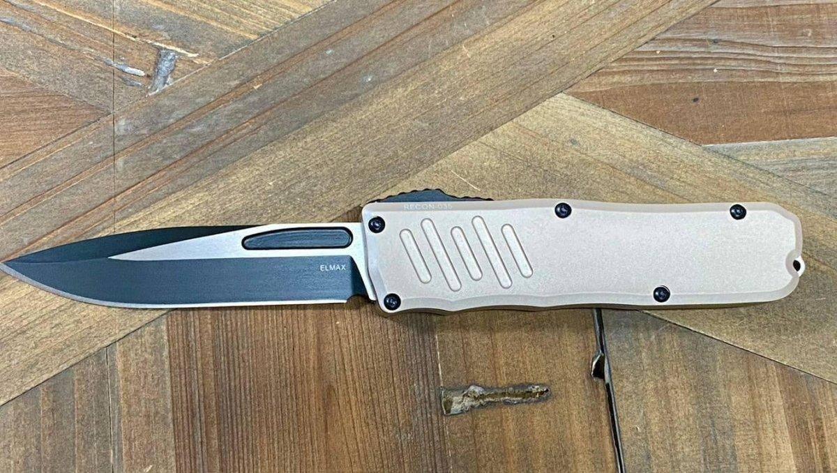 Guardian Tactical RECON-035 97211 Desert Tan Single Edge Two-Tone Black Blade - NORTH RIVER OUTDOORS