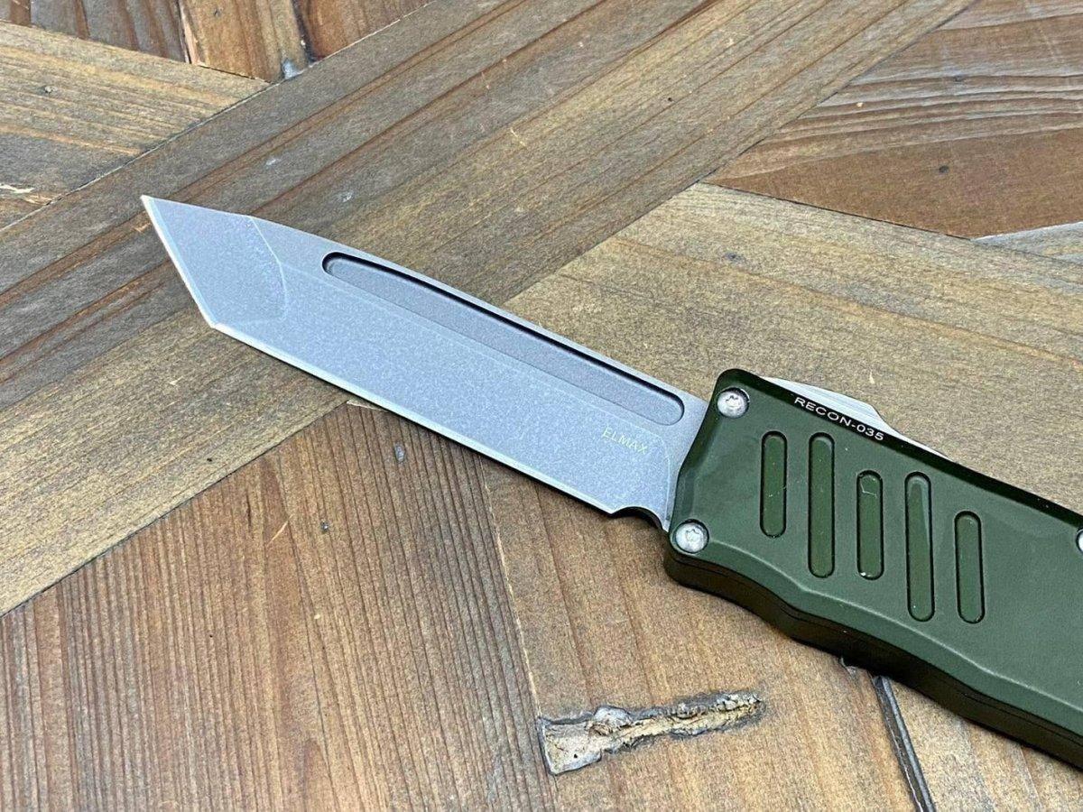 Guardian Tactical Recon-035 98521 Auto OD Green Stonewash Tanto Knife (3.25") - NORTH RIVER OUTDOORS