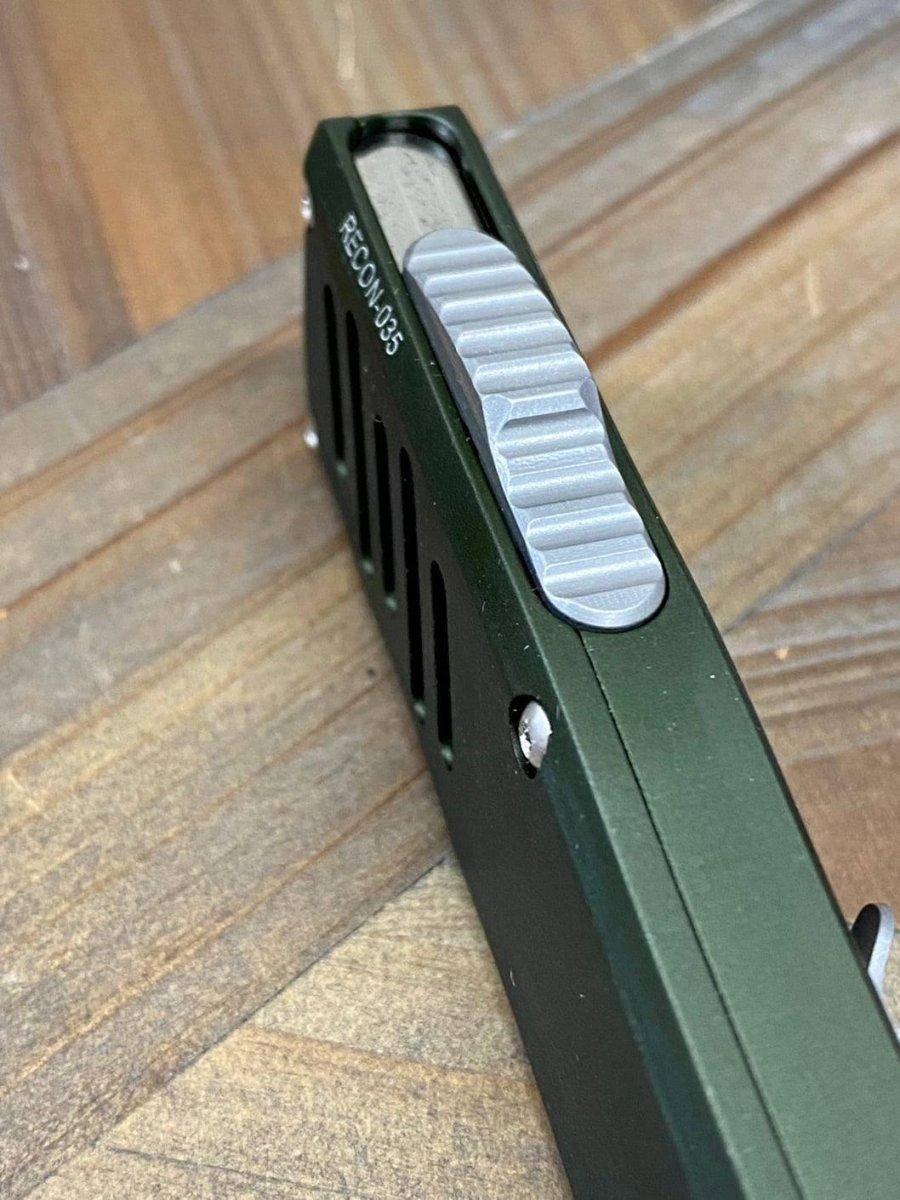 Guardian Tactical Recon-035 98521 Auto OD Green Stonewash Tanto Knife (3.25") - NORTH RIVER OUTDOORS