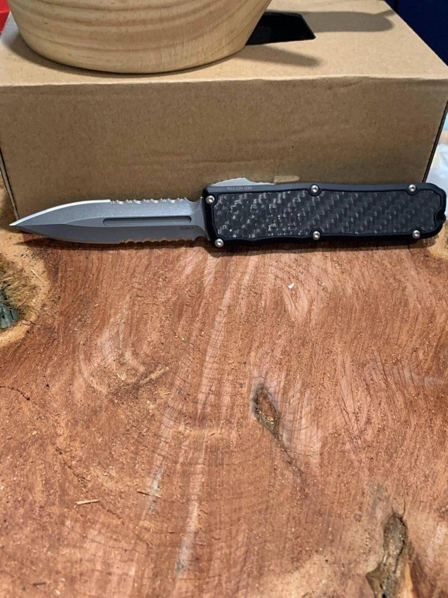 Guardian Tactical RECON-035 Stonewash D/E Serrated Carbon Fiber 92532 - NORTH RIVER OUTDOORS