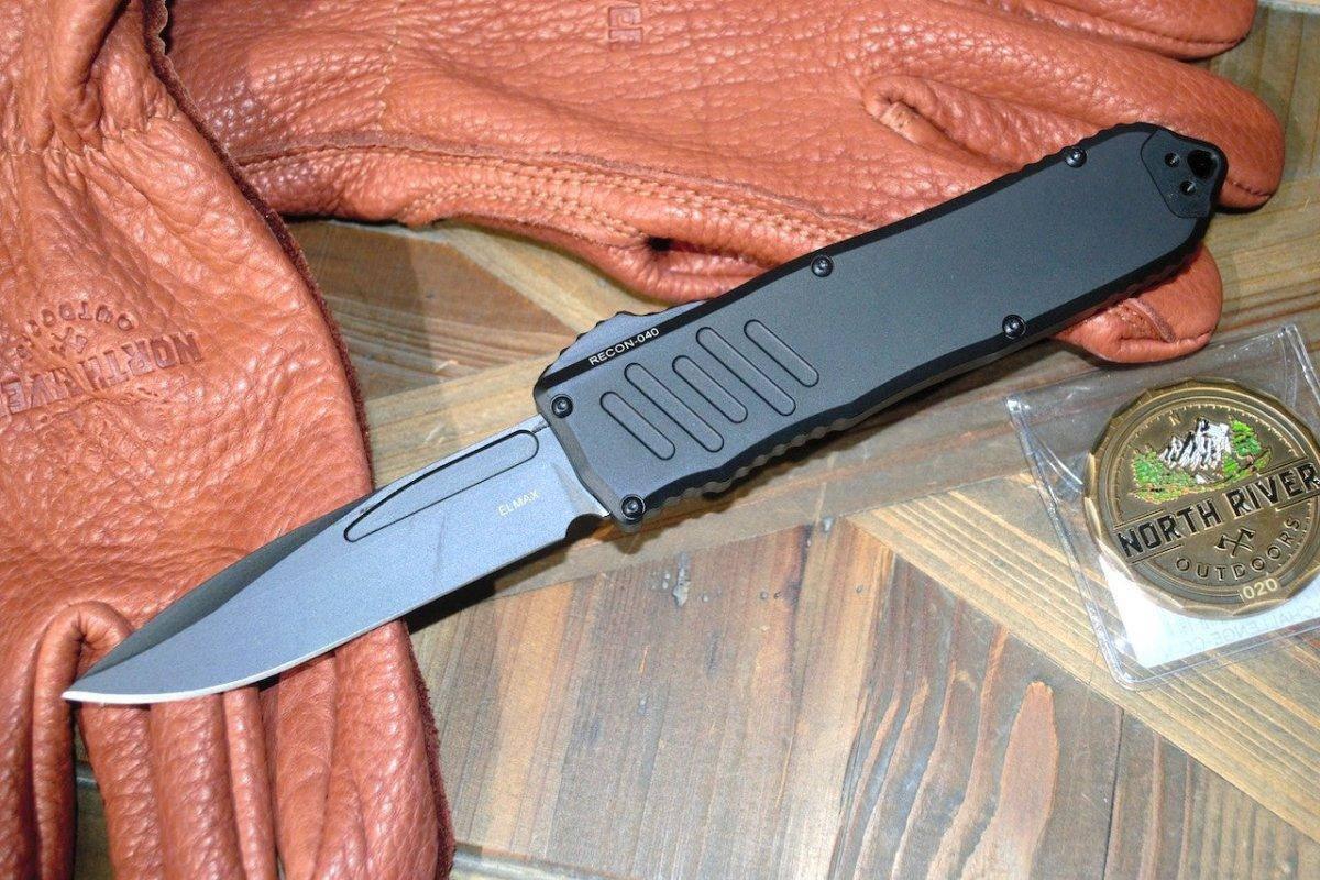 Guardian Tactical Recon 040 113111 Auto Knife 3.75" Black Tactical S/E - NORTH RIVER OUTDOORS