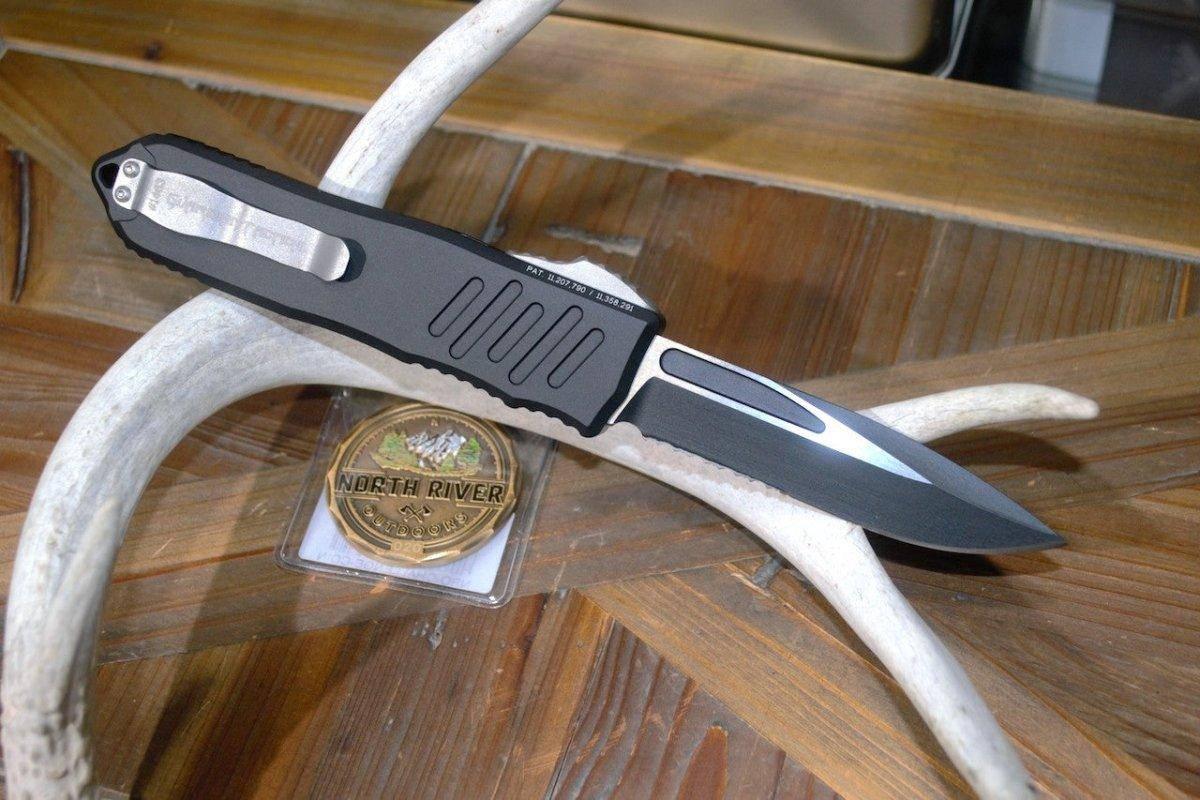 Guardian Tactical Recon 040 113212 Auto Knife 3.75" Black Single Edge - NORTH RIVER OUTDOORS