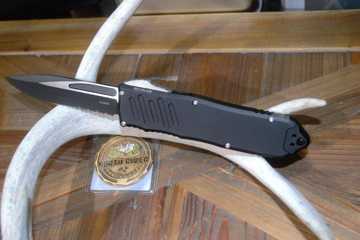 Guardian Tactical Recon 040 113212 Auto Knife 3.75" Black Single Edge - NORTH RIVER OUTDOORS