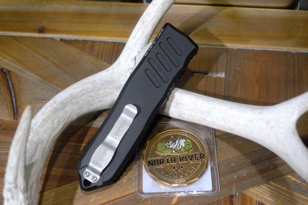 Guardian Tactical Recon 040 113212 Auto Knife 3.75" Black Single Edge - NORTH RIVER OUTDOORS