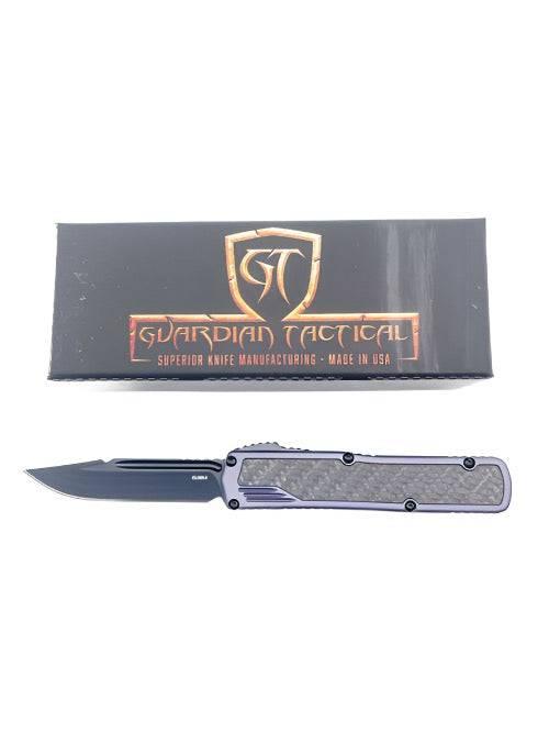 Guardian Tactical Scout CF OTF 142111 Gray Carbon Fiber Inlay Black Tactical S/E Blade - NORTH RIVER OUTDOORS