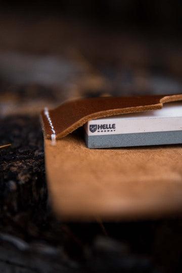 Helle Sharpening Stone S with Leather Holster (Norway) - NORTH RIVER OUTDOORS