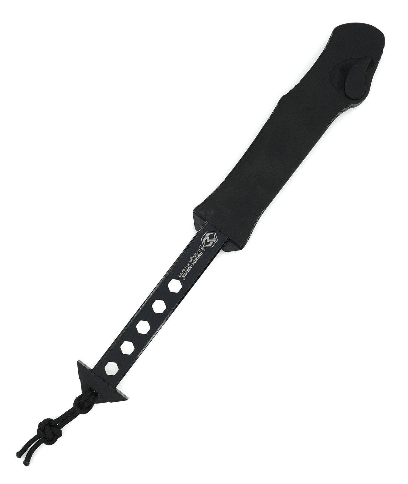 Heretic Hydra V3 H008-6A-T Tactical Black DLC Recurve MagnaCut Blade All Black Tactical Hardware - NORTH RIVER OUTDOORS