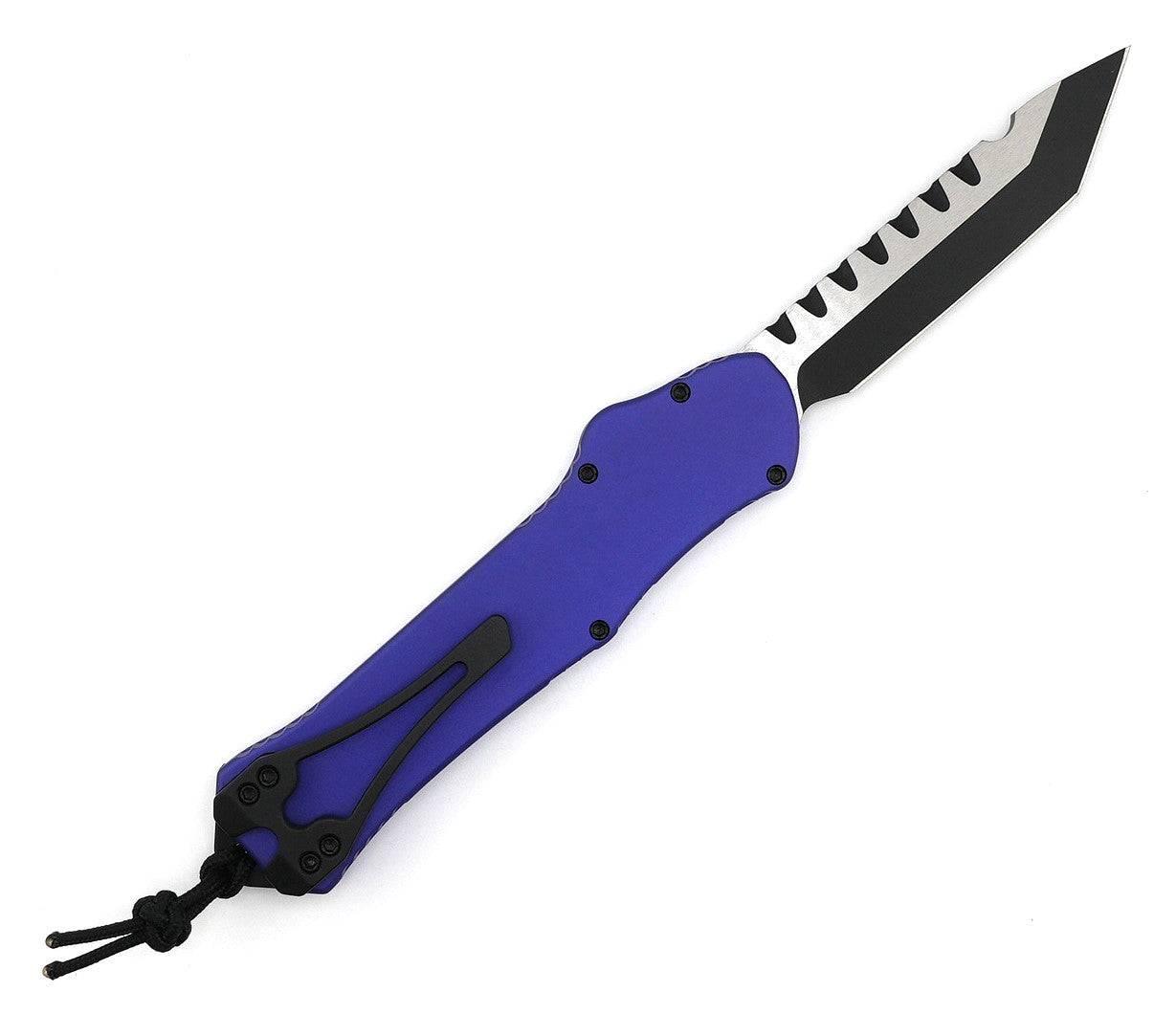 Heretic Hydra v3 Tanto Two-Toned Blade Purple Handle Single Action Auto Knife (H006-10A-PU) - NORTH RIVER OUTDOORS