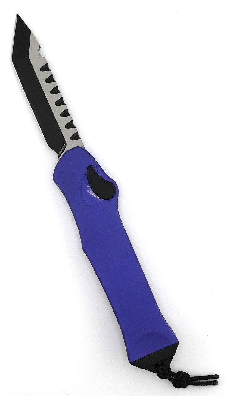 Heretic Hydra v3 Tanto Two-Toned Blade Purple Handle Single Action Auto Knife (H006-10A-PU) - NORTH RIVER OUTDOORS