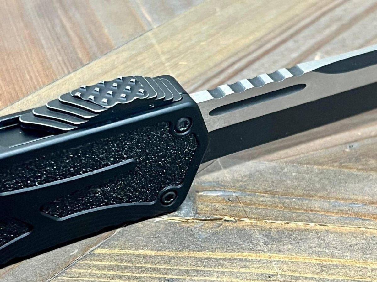 Heretic Knives H040-14A Colossus Tanto Two Tone Battle Black Auto OTF MagnaCut (USA) - NORTH RIVER OUTDOORS