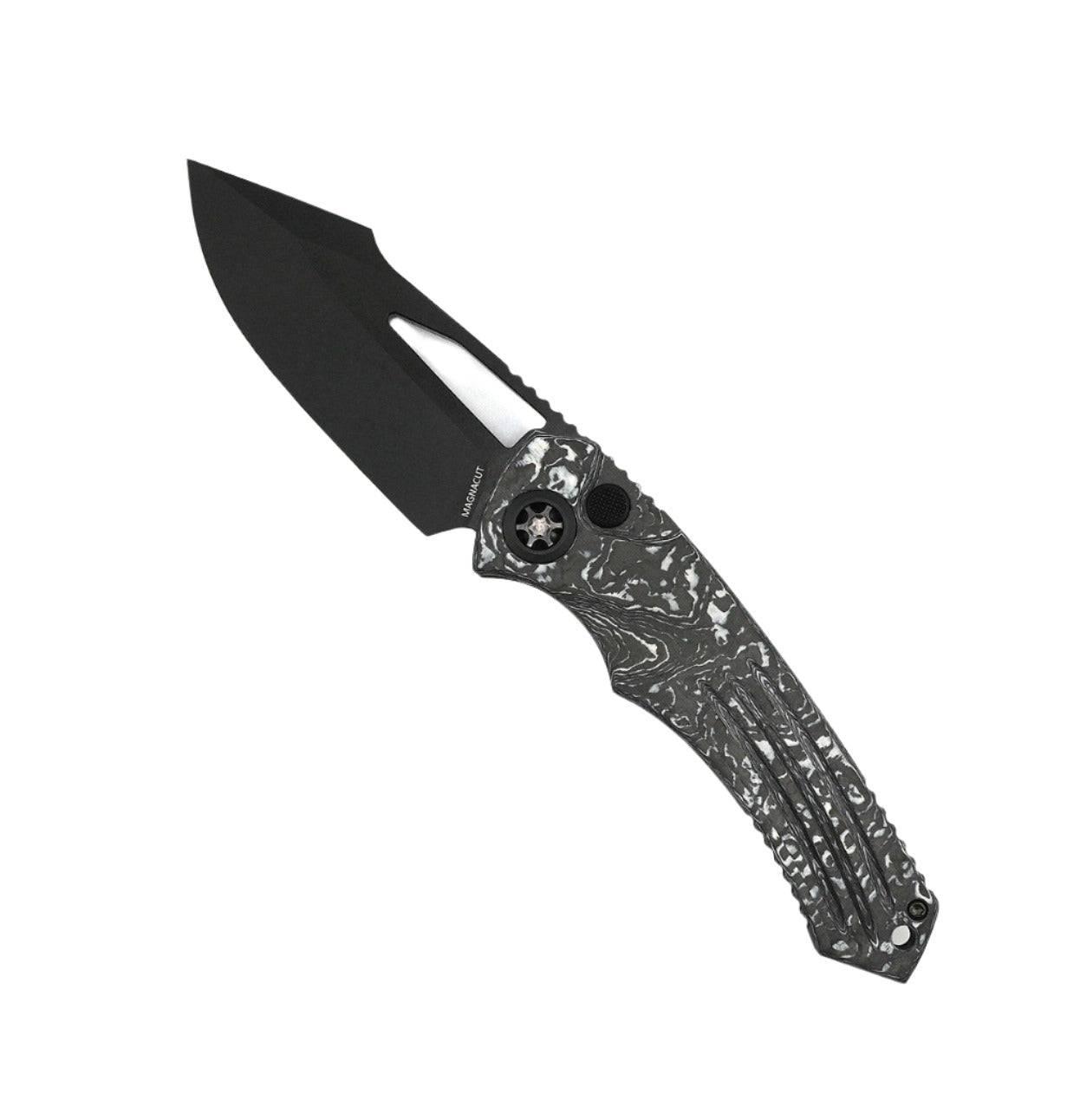 Heretic Knives H046-6A-WT/CC Pariah Manual DLC White Camo Carbon Chassis - NORTH RIVER OUTDOORS