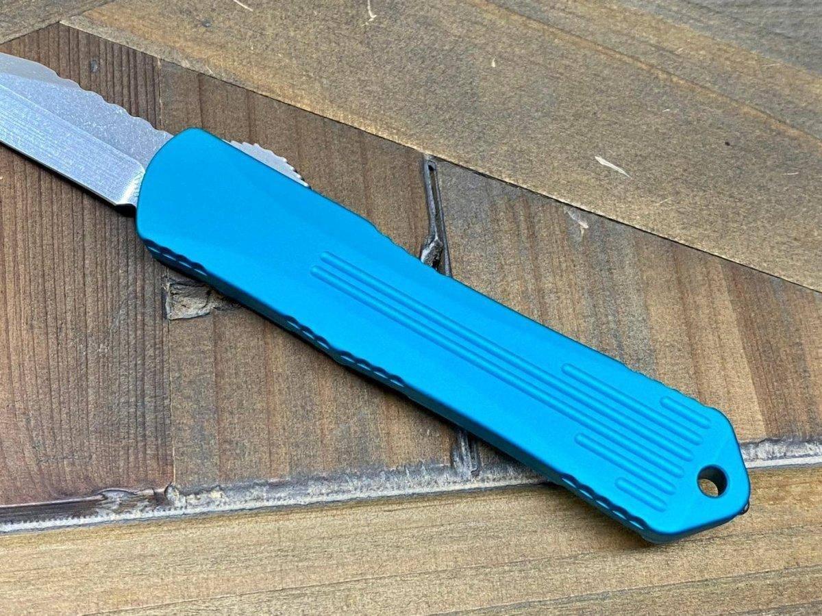 Heretic Knives Manticore S Bowie Turquoise Handle Stonewash Blade H022B-2A-TQ - NORTH RIVER OUTDOORS