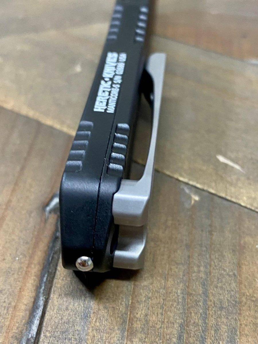 Heretic Knives Manticore S D/E Black Handle Stonewash Blade H024-2A - NORTH RIVER OUTDOORS