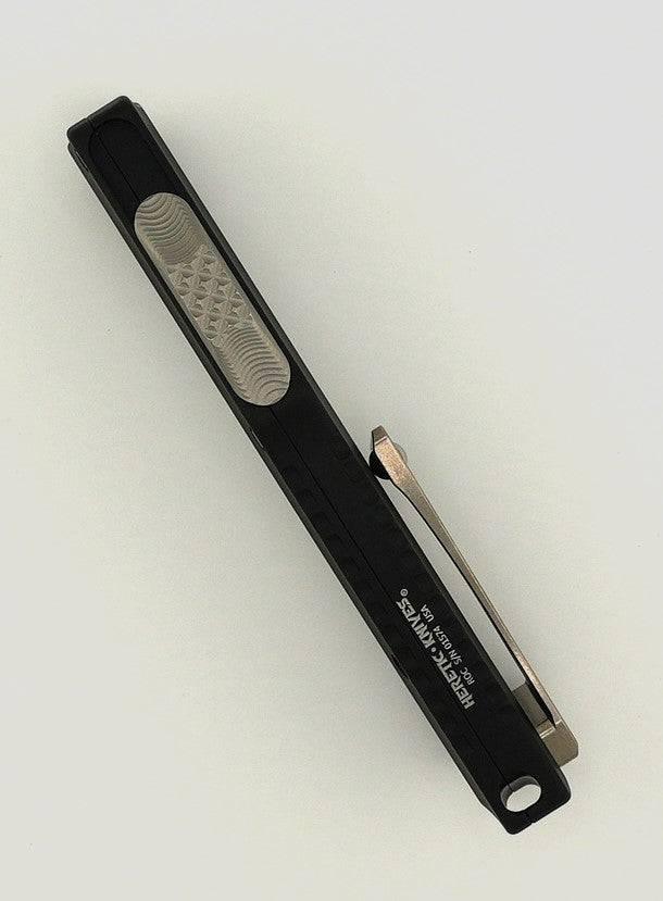 Heretic Knives Roc OTF Auto Knife 3.2" MagnaCut Satin Hawkbill Black Handles - NORTH RIVER OUTDOORS