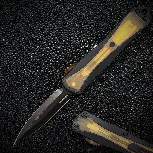 Heretic Manticore E Black Handle w/ Ultem Inlays & DLC MagnaCut Double Edge (USA) - NORTH RIVER OUTDOORS